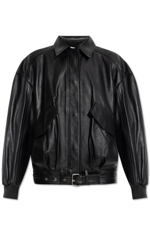 【関税＆送料込み】Balenciaga Black Leather Jacket 関税負担なし☆【BALENCIAGA】 ブラック ロゴ レザージャケット